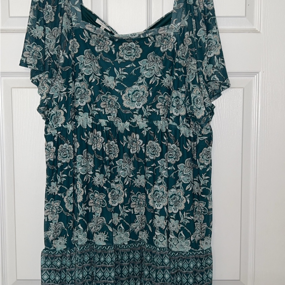 Floral Teal Dress